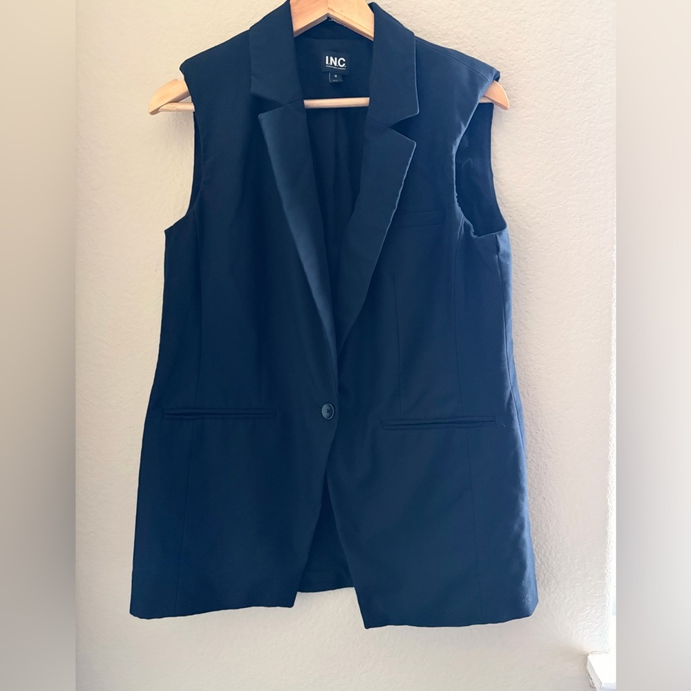 INC International Concepts Black Vest